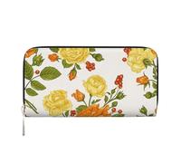 Hnnkloy Peonía de Flor Amarilla,Carteras de Cuero PU de Gran Capacidad para Hombres y Mujeres.