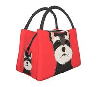 Hnnkloy Perro amigo Schnauzer,Bolsa de almuerzo portátil, bolsa isotérmica, fiambrera duradera, bolsa térmica reutilizable.