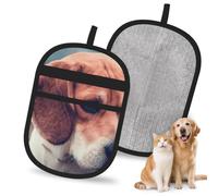 Hnnkloy Perro Beagle, Paquete de 2 Guantes para Eliminar el Pelo de Mascotas, Guantes de Aseo antiestáticos para Perros y Gatos.