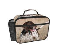 Hnnkloy Perro de raza Braco Alemán de Pelo Corto,Bolsa de almuerzo portátil, fiambrera resistente, bolsa isotérmica reutilizable