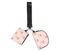 Hnnkloy Perro Labrador Golden Retriever,Bolso de muñeca para deportes al aire libre, monedero portátil, cartera de muñeca con llavero desmontable