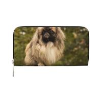 Hnnkloy Perro Pug Impreso,Carteras de Cuero PU de Gran Capacidad para Hombres y Mujeres.