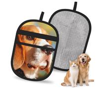 Hnnkloy Perros Beagle Bokeh Mascotas Beagle, Paquete de 2 Guantes para Eliminar el Pelo de Mascotas, Guantes de Aseo antiestáticos para Perros y Gatos.