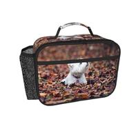 Hnnkloy Perros Westie Bokeh West Highland White Terrier,Bolsa de almuerzo portátil, fiambrera resistente, bolsa isotérmica reutilizable