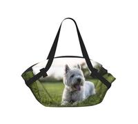 Hnnkloy Perros Westie Lawn West Highland White Terrier,Esterilla de Camping portátil, Manta de Picnic Plegable Multifuncional Que también Sirve como Bolsa de Camping para Viajes.
