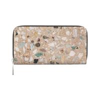 Hnnkloy Piedra Natural terrazo,Carteras de Cuero PU de Gran Capacidad para Hombres y Mujeres.