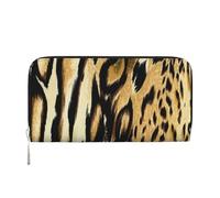 Hnnkloy Piel de Leopardo, león y Tigre atigrado,Carteras de Cuero PU de Gran Capacidad para Hombres y Mujeres.