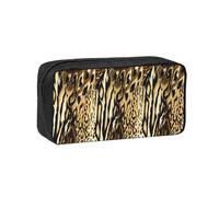 Hnnkloy Piel de Leopardo, león y Tigre atigrado,Estuche de lápices de Gran Capacidad, portátil, para bolígrafos, Bolsa de papelería para la Escuela y la Oficina.