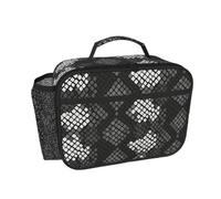 Hnnkloy Piel de serpiente negra gris blanca,Bolsa de almuerzo portátil, fiambrera resistente, bolsa isotérmica reutilizable