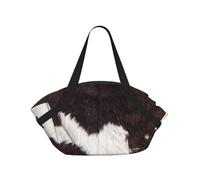 Hnnkloy Piel de Vaca Abstracta África Animal Negro,Esterilla de Camping portátil, Manta de Picnic Plegable Multifuncional Que también Sirve como Bolsa de Camping para Viajes.