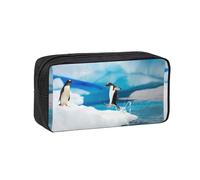 Hnnkloy Pingüino Impreso,Estuche de lápices de Gran Capacidad, portátil, para bolígrafos, Bolsa de papelería para la Escuela y la Oficina.