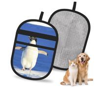 Hnnkloy Pingüino, Paquete de 2 Guantes para Eliminar el Pelo de Mascotas, Guantes de Aseo antiestáticos para Perros y Gatos.