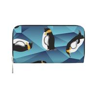 Hnnkloy Pingüino polígono Abstracto,Carteras de Cuero PU de Gran Capacidad para Hombres y Mujeres.