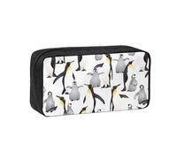 Hnnkloy Pingüinos,Estuche de lápices de Gran Capacidad, portátil, para bolígrafos, Bolsa de papelería para la Escuela y la Oficina.