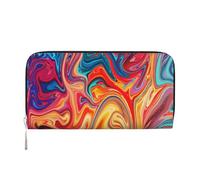 Hnnkloy Pintura de mármol de Colores,Carteras de Cuero PU de Gran Capacidad para Hombres y Mujeres.