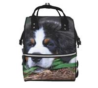 Hnnkloy Precioso perro de montaña bernés.Mochila de maternidad de gran capacidad, bolso cambiador, mochila de viaje para actividades al aire libre.