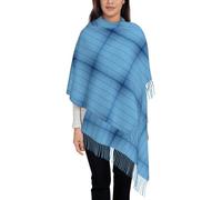 Hnnkloy Programador Código binario de computadora azul,Bufanda grande de cachemira sintética para mujer, chal ligero con borlas, 197 x 72 cm