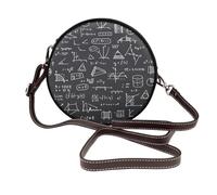 Hnnkloy Regalos para profesores de matemáticas,Bolso de hombro de piel sintética, bolso cruzado redondo - Bolso circular para mujer