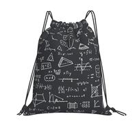 Hnnkloy Regalos para profesores de matemáticas,Mochila con cordón unisex, bolsa deportiva para gimnasio, mochila informal para el día a día.