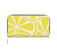 Hnnkloy Rodaja de limón Amarillo,Carteras de Cuero PU de Gran Capacidad para Hombres y Mujeres.