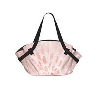 Hnnkloy Rosa Oro Rosa Rubor Trazos Dorados Rayas Brillantes,Esterilla de Camping portátil, Manta de Picnic Plegable Multifuncional Que también Sirve como Bolsa de Camping para Viajes.