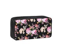 Hnnkloy Rosas Rosadas Vintage en la Naturaleza Rosa,Estuche de lápices de Gran Capacidad, portátil, para bolígrafos, Bolsa de papelería para la Escuela y la Oficina.