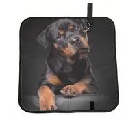 Hnnkloy Rottweiler: cariñoso, Seguro de sí Mismo y Leal.,Esterilla Plegable para Asiento Alfombrilla de Tela Oxford, cojín portátil para Acampar y Viajar al Aire Libre.