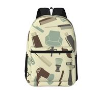 Hnnkloy Salón y Barbería Peluquería,Mochila informal de 17 pulgadas con bolsillos, resistente al agua, para la escuela.