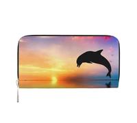 Hnnkloy Salto de Delfines,Carteras de Cuero PU de Gran Capacidad para Hombres y Mujeres.