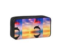 Hnnkloy Salto de Delfines,Estuche de lápices de Gran Capacidad, portátil, para bolígrafos, Bolsa de papelería para la Escuela y la Oficina.