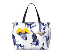 Hnnkloy Saxofón de blues, piano, violonchelo, bajo,Bolso de playa de gran capacidad, bolso de hombro de viaje para mujer, bolso de mano impermeable.