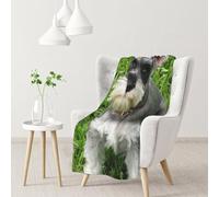 Hnnkloy Schnauzer Miniatura,Manta Suave para sofá Cama, cálida, antipilling, de Franela Afelpada, 76 x 102 cm.