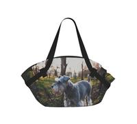 Hnnkloy Schnauzer Miniatura, Mascotas de jardín, Perros Grises,Esterilla de Camping portátil, Manta de Picnic Plegable Multifuncional Que también Sirve como Bolsa de Camping para Viajes.