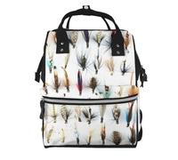 Hnnkloy Selección de moscas tradicionales para la pesca de trucha.Mochila de maternidad de gran capacidad, bolso cambiador, mochila de viaje para actividades al aire libre.