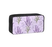 Hnnkloy Sello de Lavanda,Estuche de lápices de Gran Capacidad, portátil, para bolígrafos, Bolsa de papelería para la Escuela y la Oficina.