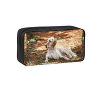 Hnnkloy Setter Inglés Otoño Mascotas Perros Inglés,Estuche de lápices de Gran Capacidad, portátil, para bolígrafos, Bolsa de papelería para la Escuela y la Oficina.
