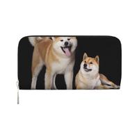Hnnkloy Shiba Inu Akita Inu,Carteras de Cuero PU de Gran Capacidad para Hombres y Mujeres.