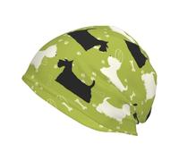 Hnnkloy Silueta de Perro Scottie Westie Tier,Gorro de Punto de poliéster, Gorro de Calavera, pasamontañas