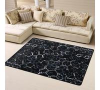 Hnnkloy Símbolos de química química, Alfombra Grande Antideslizante para Sala de Estar o Dormitorio, 160 x 120 cm.