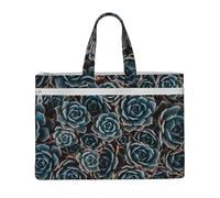 Hnnkloy Suculentas frescas impresas,Bolsa de lona para documentos con cremallera, bolso de mano, maletín para la escuela y la oficina.