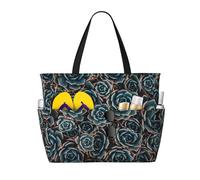 Hnnkloy Suculentas frescas impresas,Bolso de playa de gran capacidad, bolso de hombro de viaje para mujer, bolso de mano impermeable.