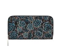 Hnnkloy Suculentas Frescas Impresas,Carteras de Cuero PU de Gran Capacidad para Hombres y Mujeres.