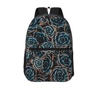 Hnnkloy Suculentas frescas impresas,Mochila informal de 17 pulgadas con bolsillos, resistente al agua, para la escuela.