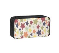 Hnnkloy Superficie Colorida de la Estrella,Estuche de lápices de Gran Capacidad, portátil, para bolígrafos, Bolsa de papelería para la Escuela y la Oficina.