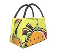 Hnnkloy Tacos de comida mexicana,Bolsa de almuerzo portátil, bolsa isotérmica, fiambrera duradera, bolsa térmica reutilizable.