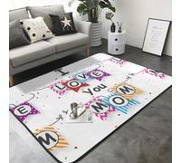 Hnnkloy Te Quiero, mamá., Alfombra Grande Antideslizante para Sala de Estar o Dormitorio, 208 x 148 cm.