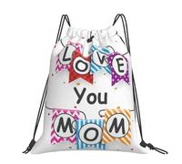 Hnnkloy Te quiero, mamá.,Mochila con cordón unisex, bolsa deportiva para gimnasio, mochila informal para el día a día.