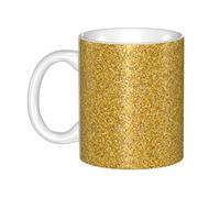 Hnnkloy Textura de brillo dorado,Taza de cerámica grande para café, ideal para cocina, restaurante, oficina o cafetería, 330 ml.