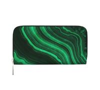 Hnnkloy Textura de malaquita,Carteras de Cuero PU de Gran Capacidad para Hombres y Mujeres.