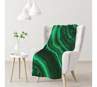 Hnnkloy Textura de malaquita,Manta Suave para sofá Cama, cálida, antipilling, de Franela Afelpada, 76 x 102 cm.